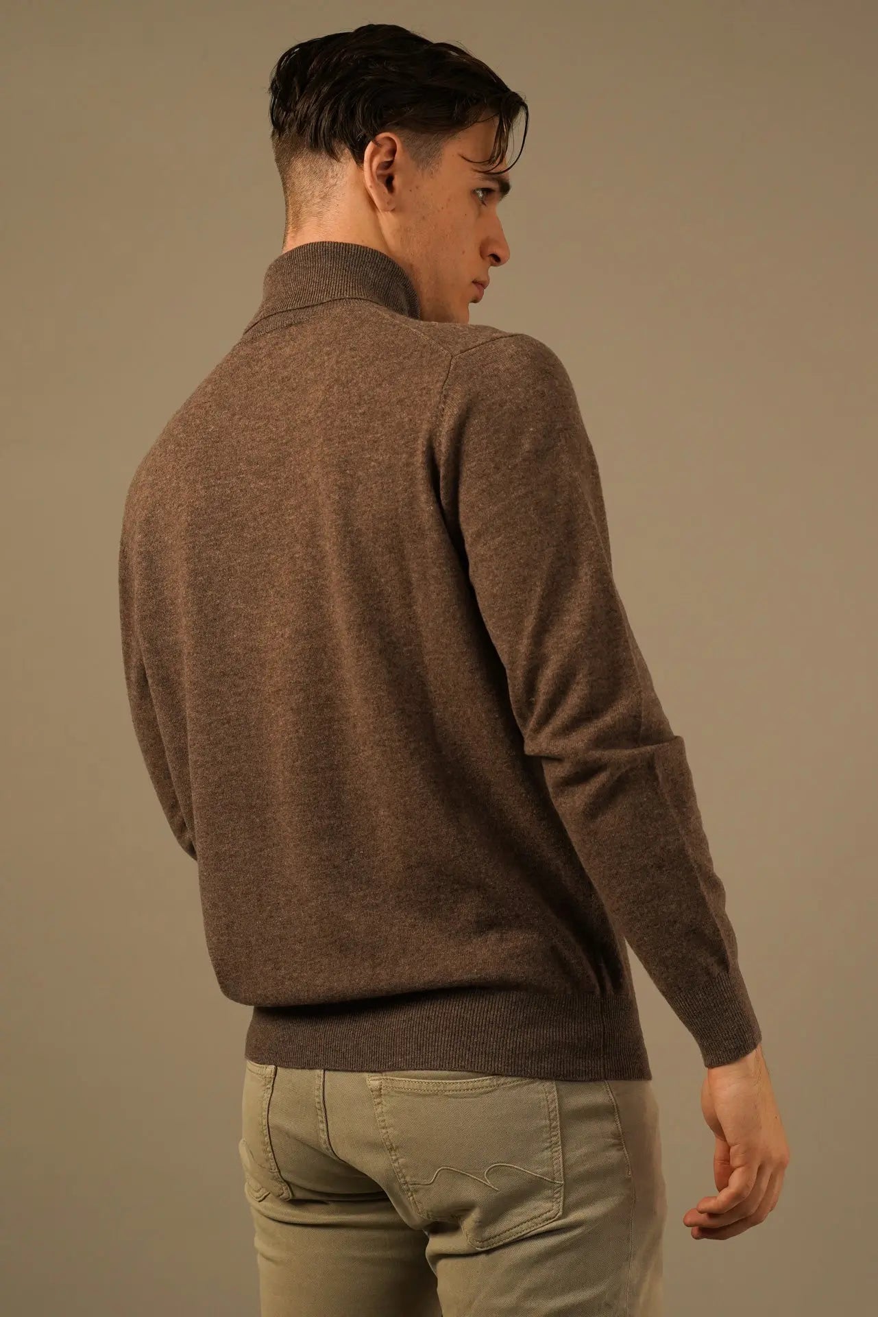 Golman Copenhagen – Brun rullekravestrik i ekstra fin merinould og cashmere Golman Copenhagen