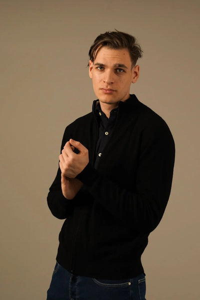 Golman Copenhagen strik cardigan i sort - ekstrafin merino og cashmere Golman Copenhagen