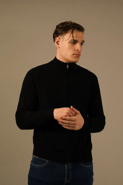 Golman Copenhagen strik cardigan i sort - ekstrafin merino og cashmere Golman Copenhagen