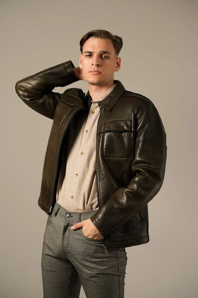 Grøn lammeskind jakke fra Golman Copenhagen Golman Copenhagen