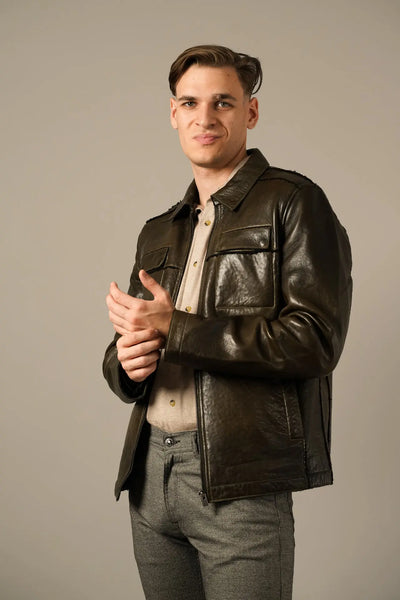 Grøn lammeskind jakke fra Golman Copenhagen Golman Copenhagen