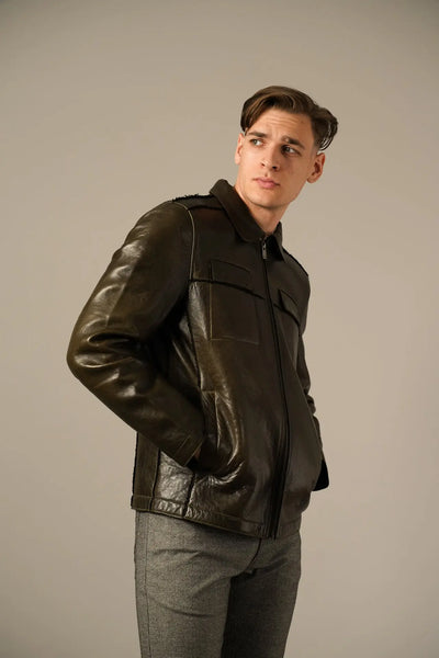 Grøn lammeskind jakke fra Golman Copenhagen Golman Copenhagen