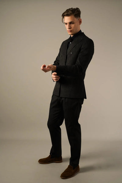 Hechter Uldlook Blazer med Striber hechter