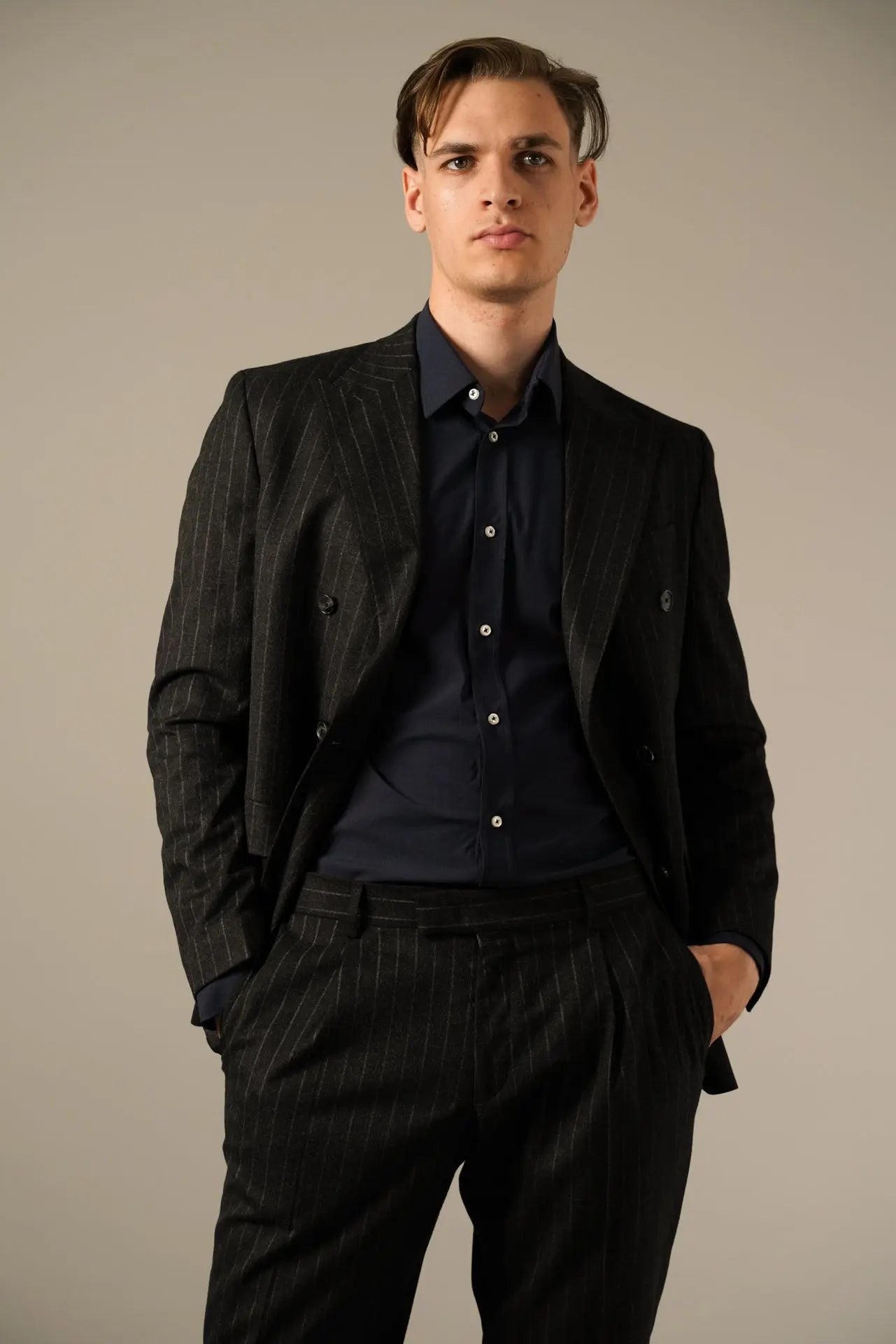 Hechter Uldlook Blazer med Striber hechter