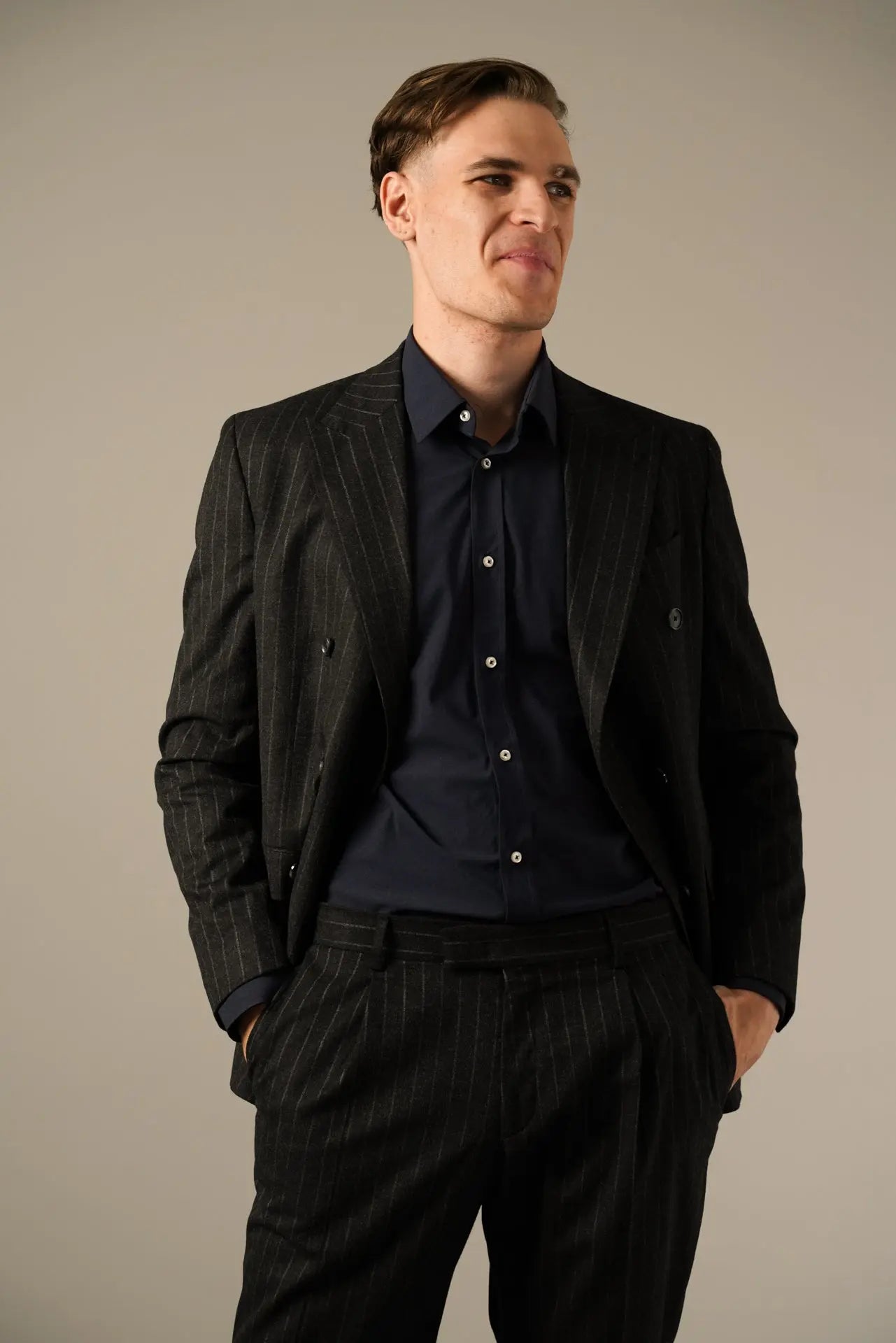 Hechter Uldlook Blazer med Striber hechter