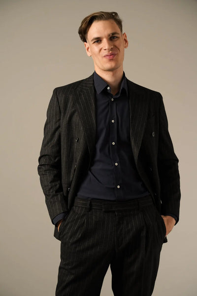 Hechter Uldlook Blazer med Striber hechter