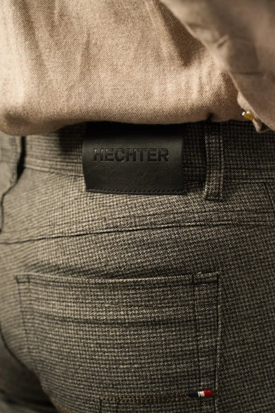 Hechter klassiske herrebukser i brun struktur hechter