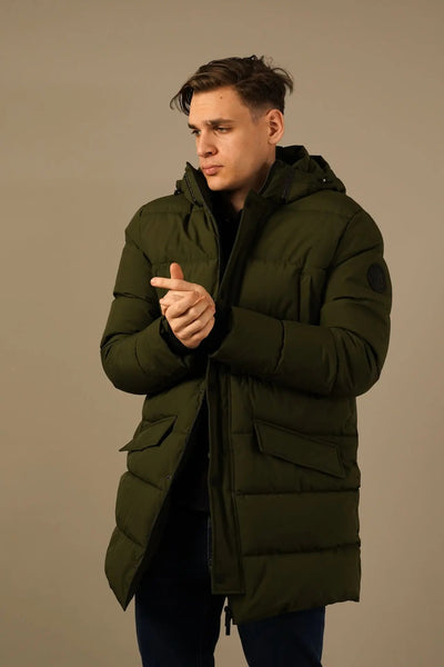 Karl Lagerfeld Vinterjakke i Armygrøn Karl Lagerfeld