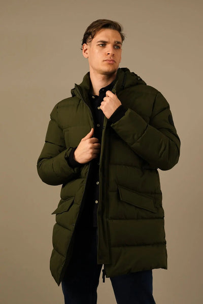 Karl Lagerfeld Vinterjakke i Armygrøn Karl Lagerfeld