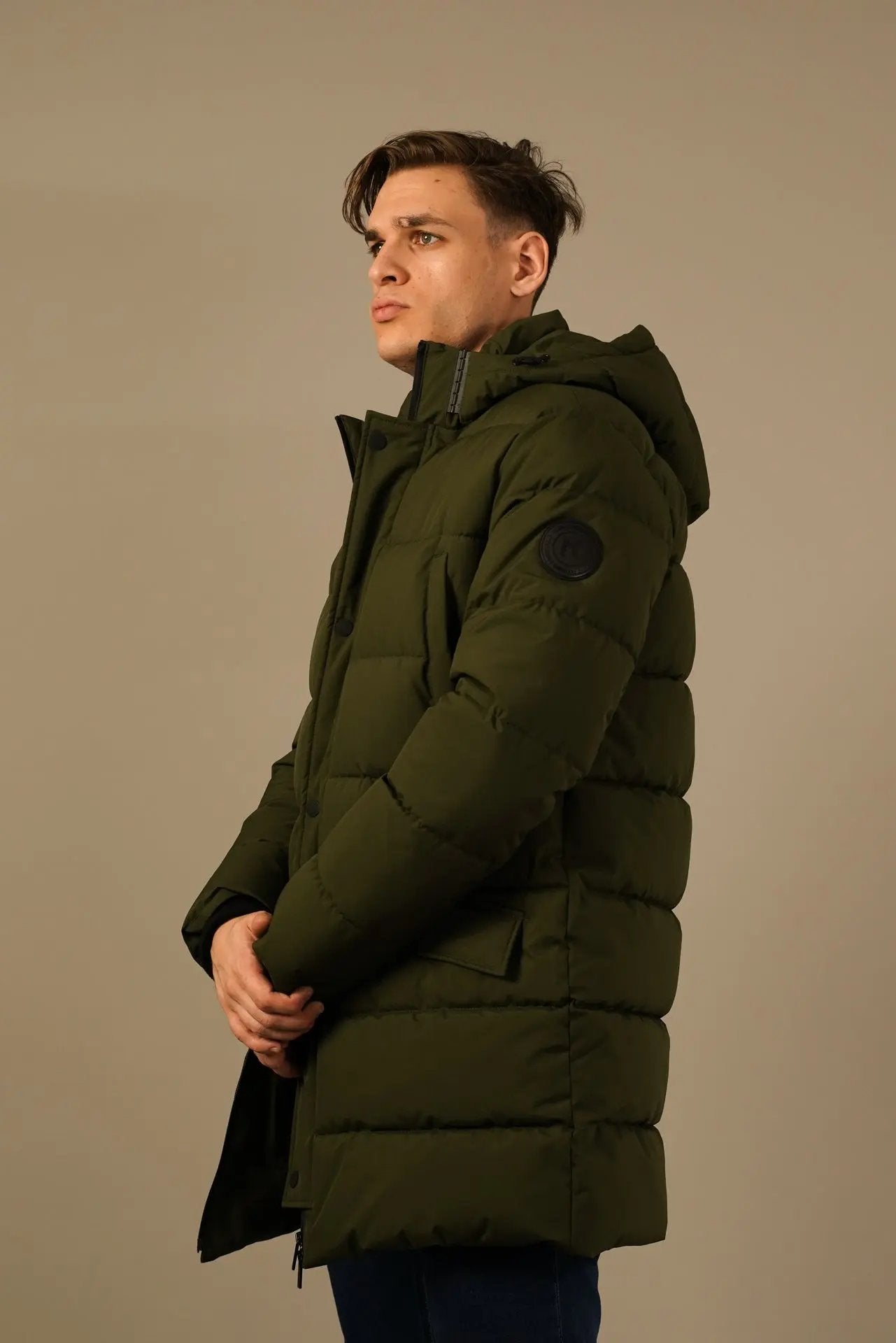 Karl Lagerfeld Vinterjakke i Armygrøn Karl Lagerfeld