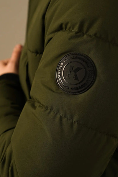 Karl Lagerfeld Vinterjakke i Armygrøn Karl Lagerfeld