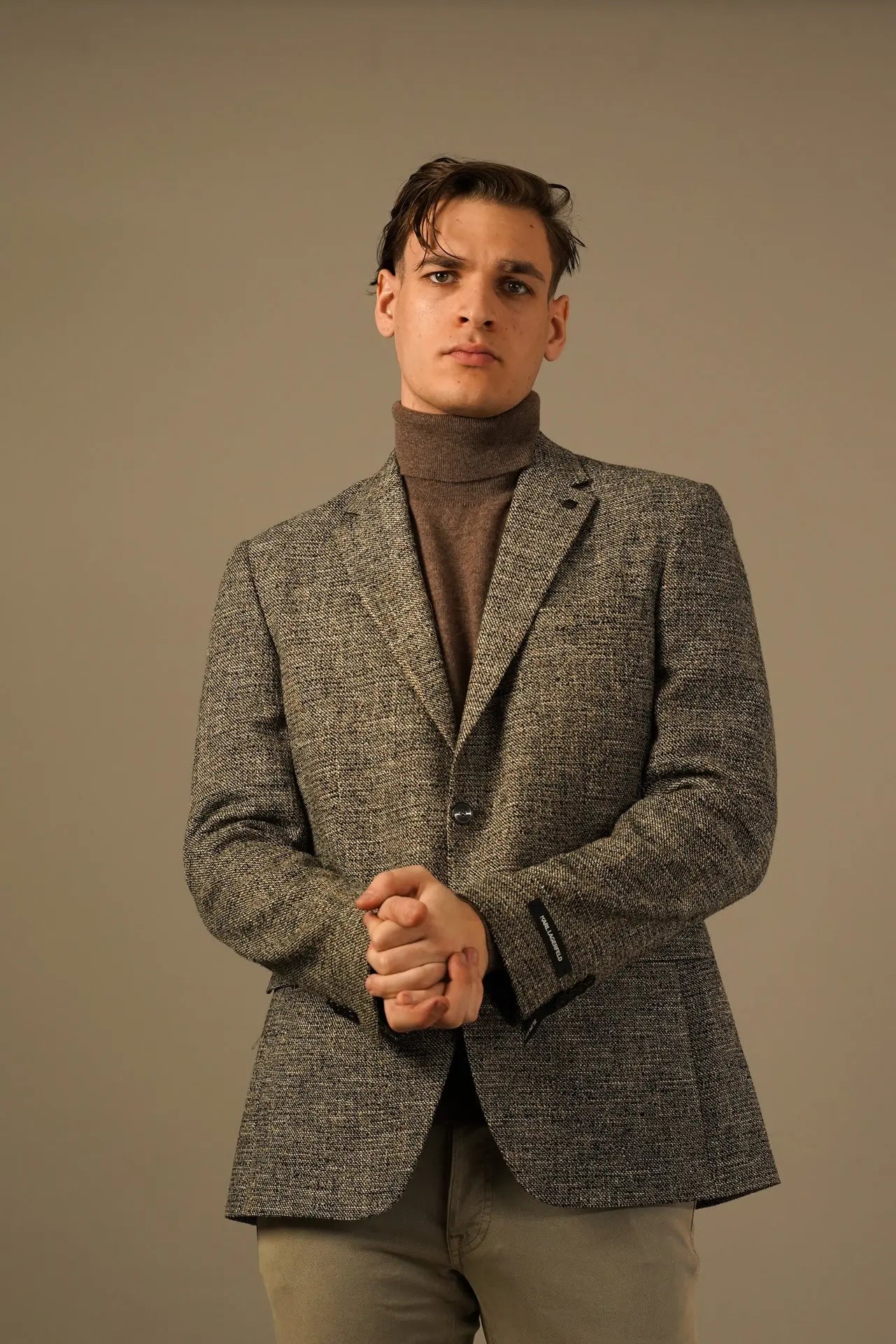 Karl Lagerfeld blazer med silke Karl Lagerfeld