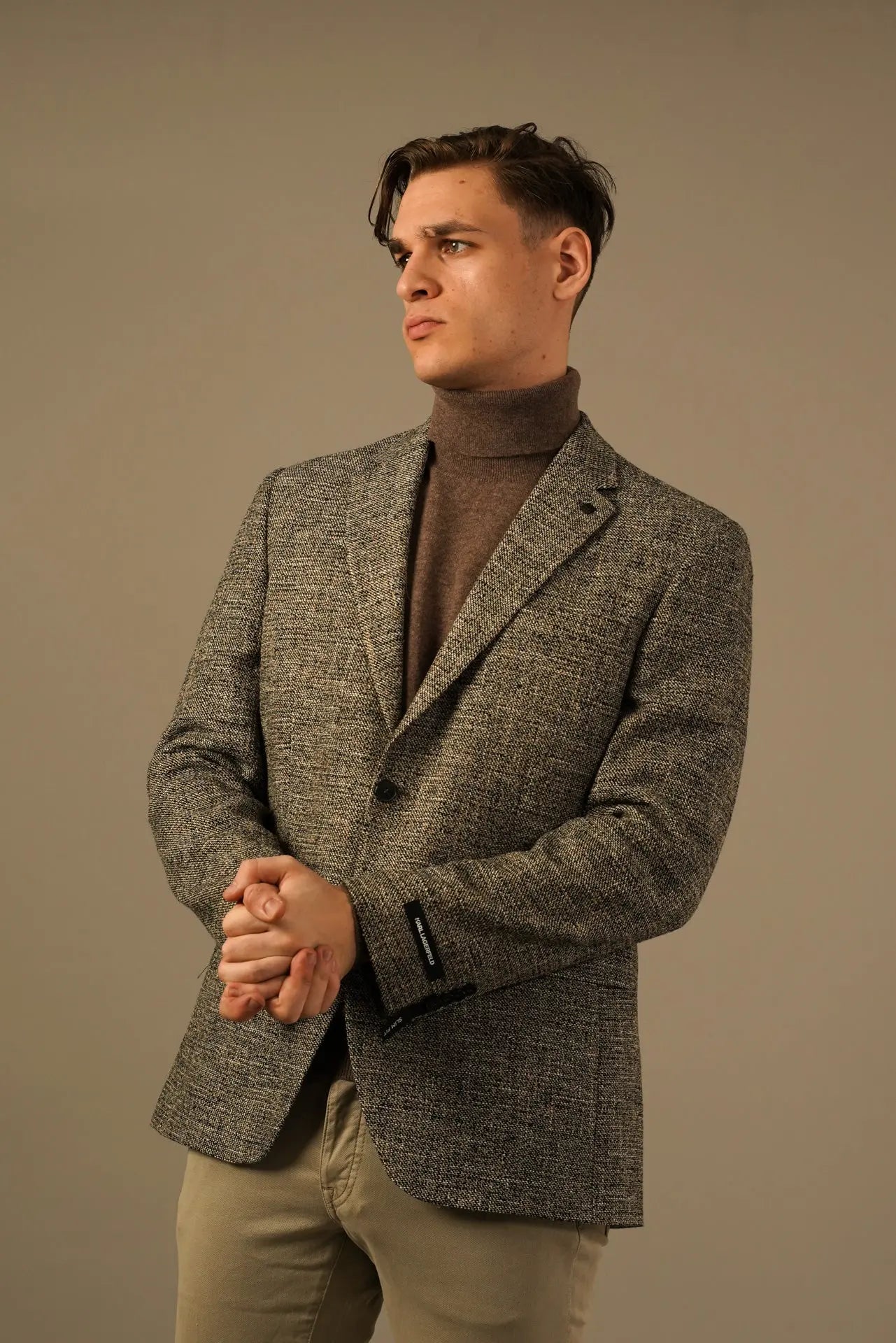 Karl Lagerfeld blazer med silke Karl Lagerfeld