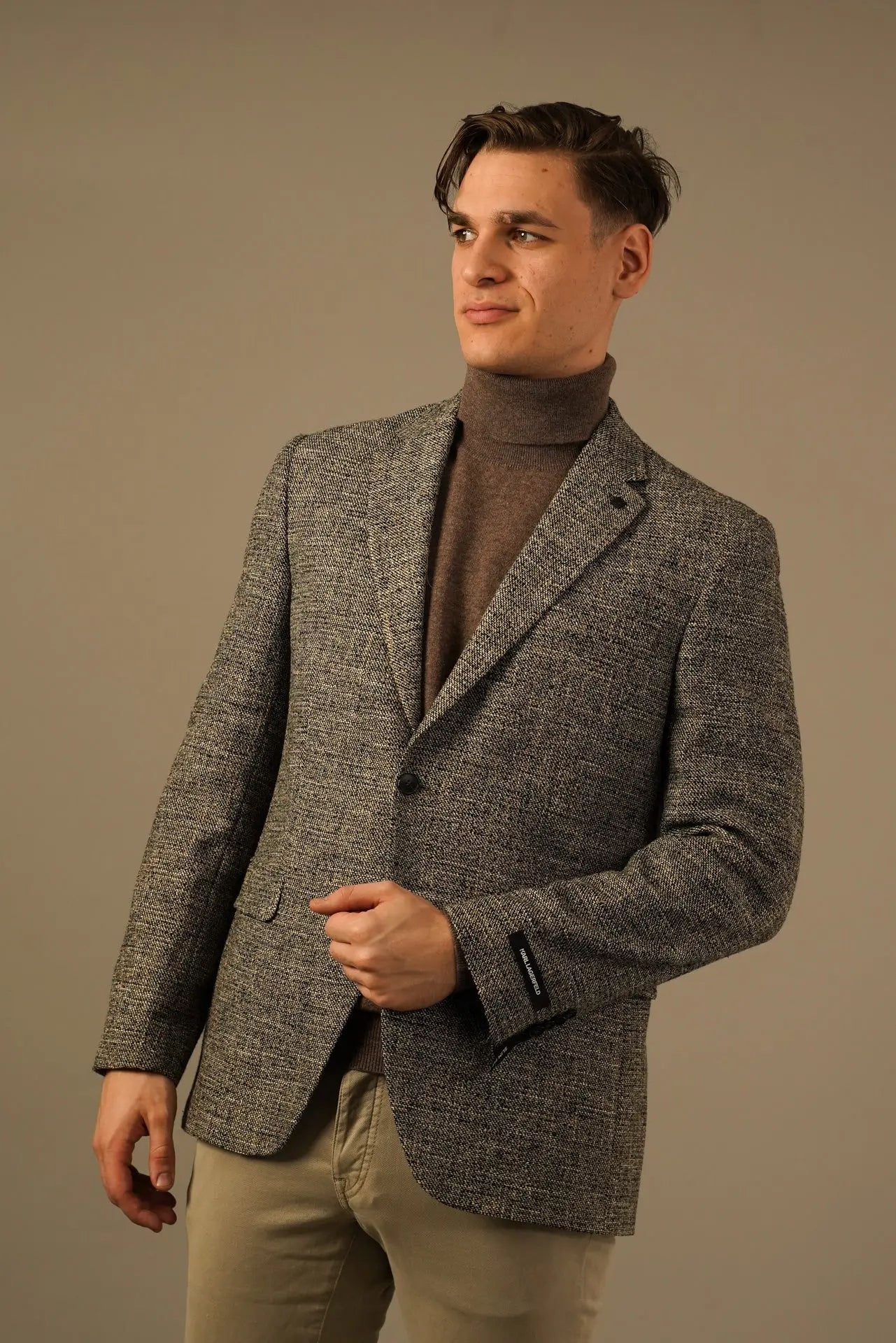 Karl Lagerfeld blazer med silke Karl Lagerfeld