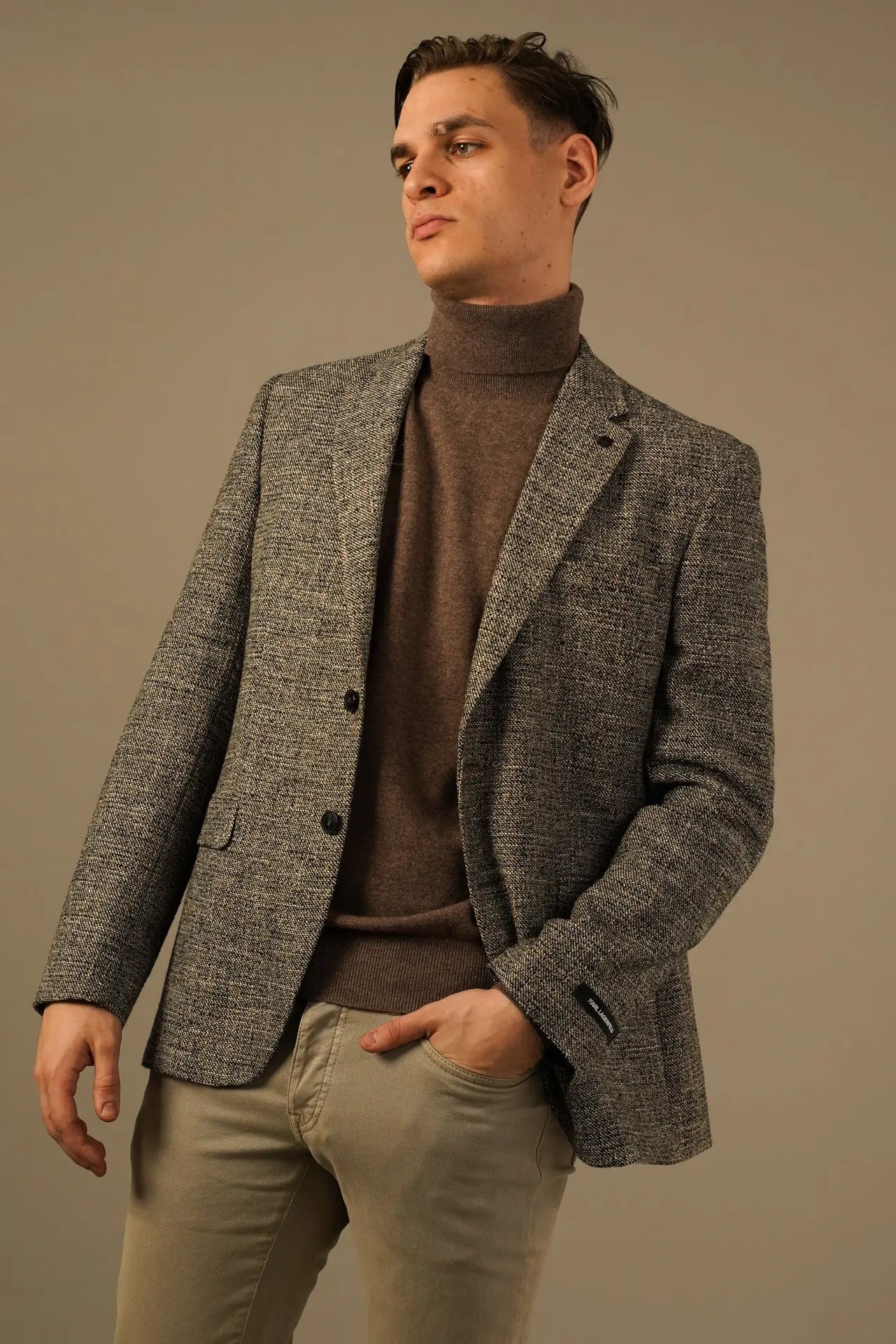 Karl Lagerfeld blazer med silke Karl Lagerfeld