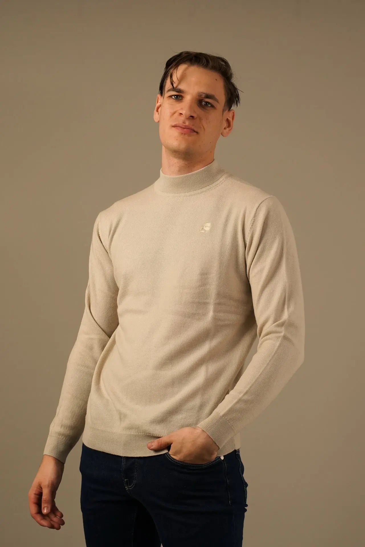 Karl Lagerfeld strik - turtleneck i ren merinould Karl Lagerfeld