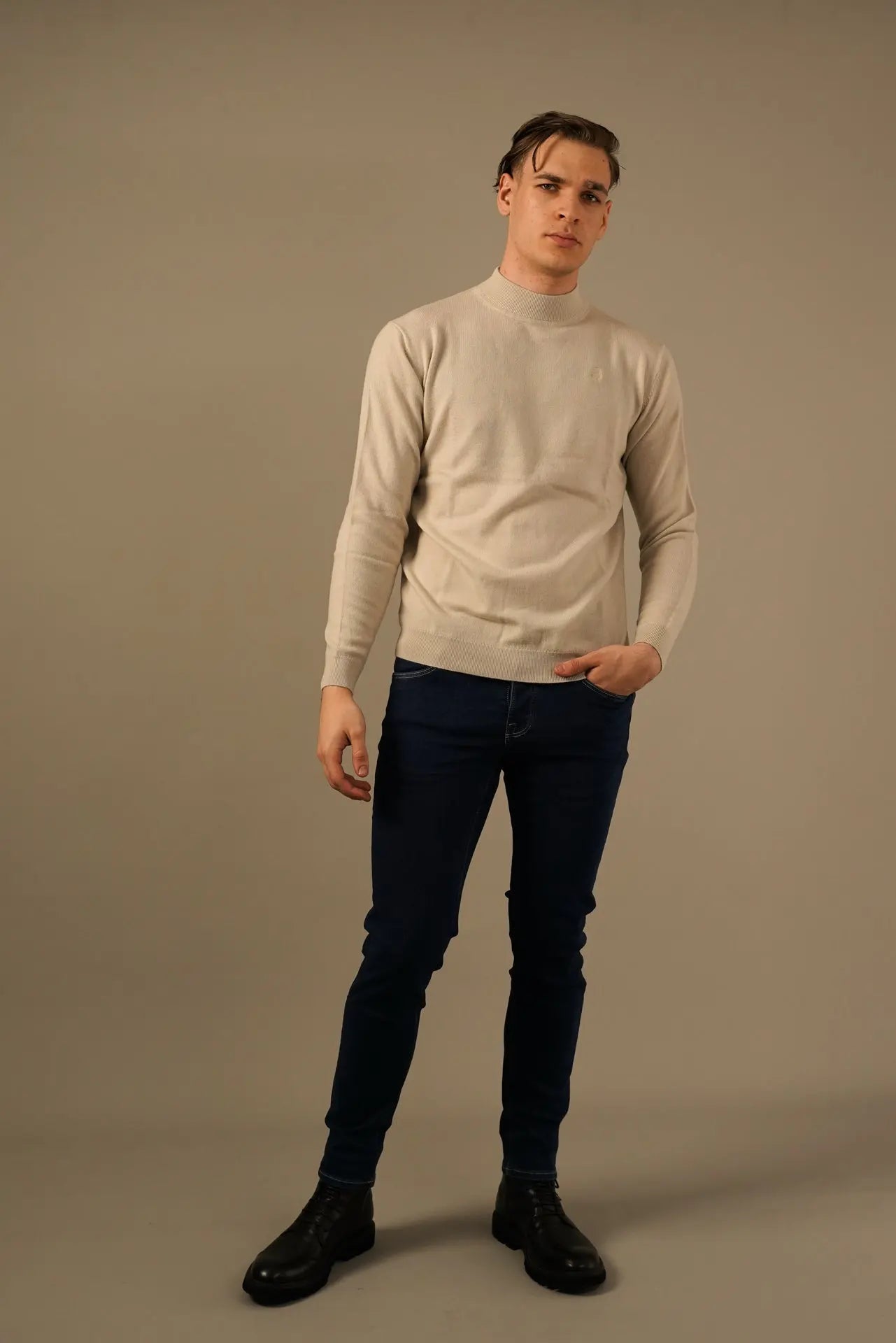 Karl Lagerfeld strik - turtleneck i ren merinould Karl Lagerfeld