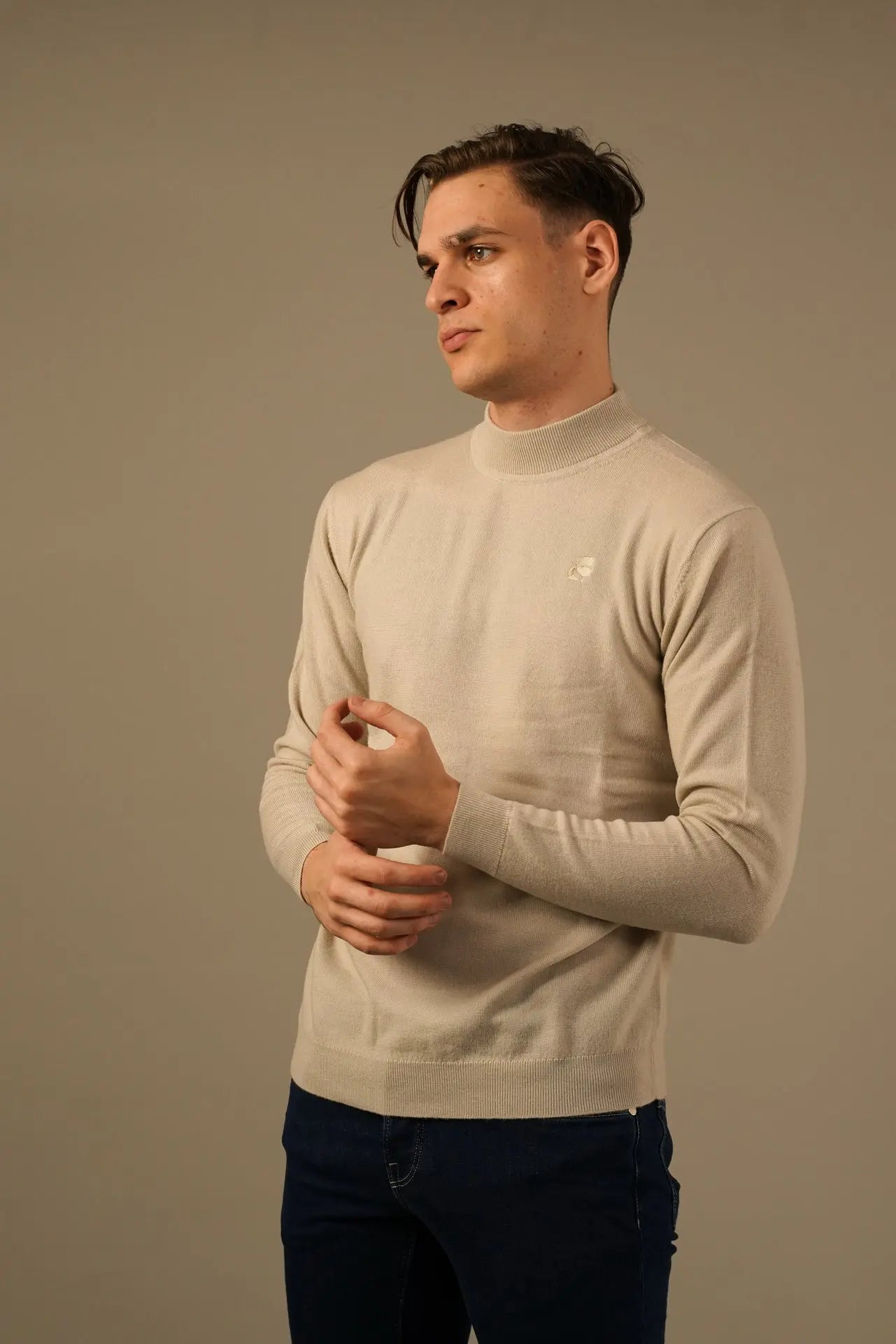 Karl Lagerfeld strik - turtleneck i ren merinould Karl Lagerfeld