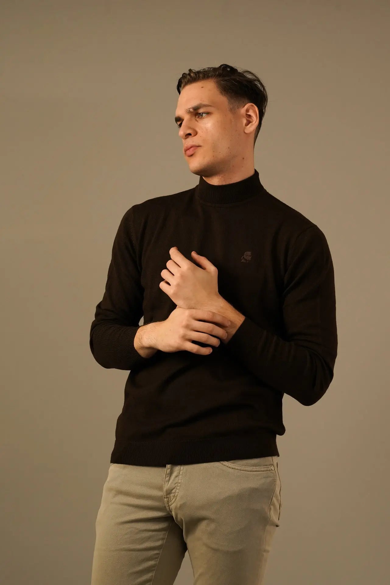 Karl Lagerfeld turtleneck i ren merinould Karl Lagerfeld