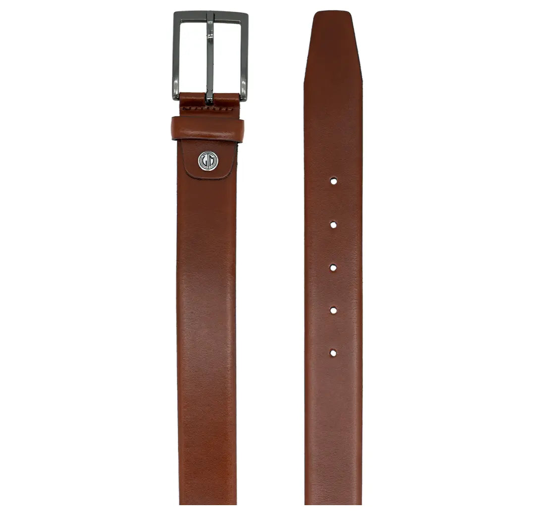 Klassisk Cognac kalveskinds bælte - 1397 Golman Copenhagen