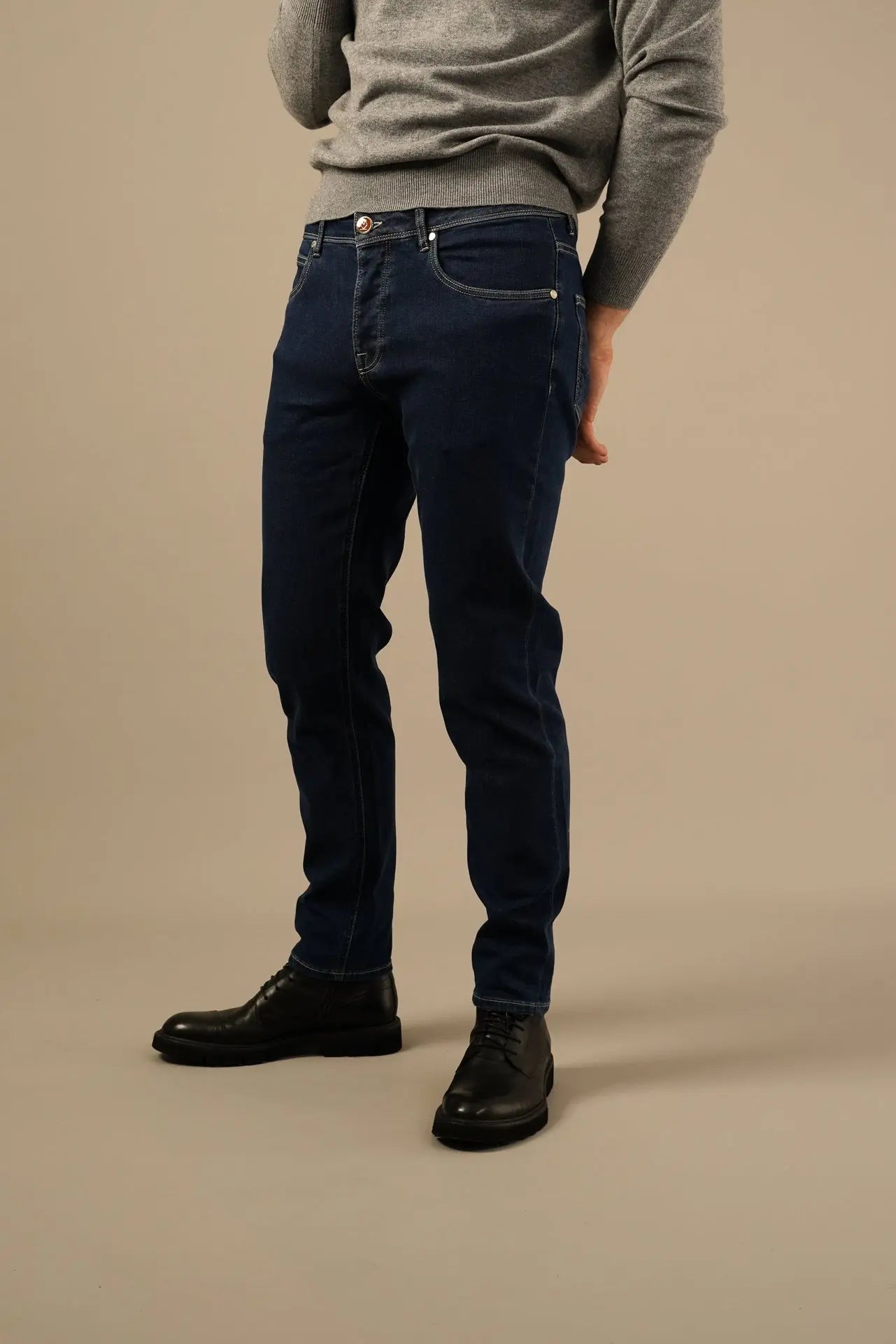 Minoss Jeans – Klassiske mørkeblå herrejeans med stretch Minoss