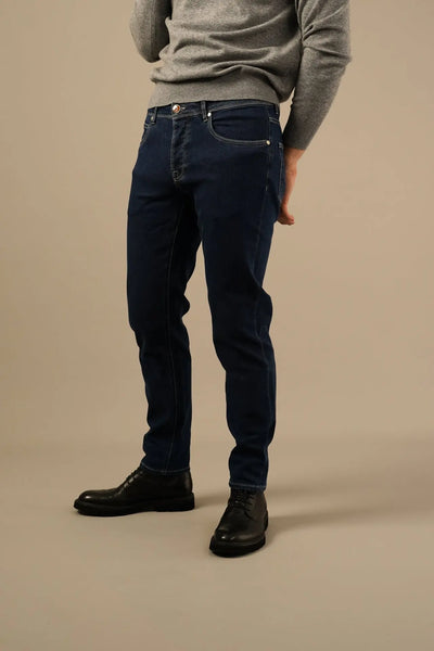Minoss Jeans – Klassiske mørkeblå herrejeans med stretch Minoss