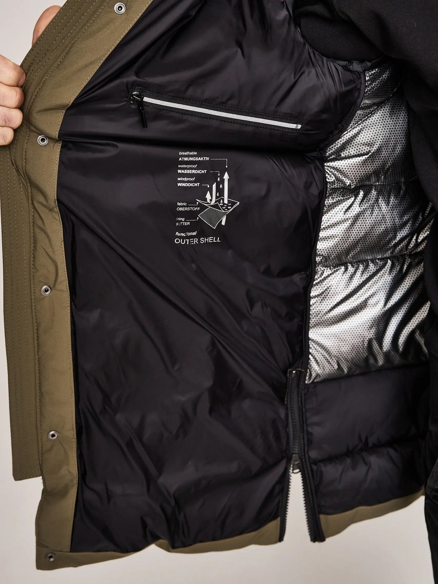 New Canadian vinterjakke i oliven New Canadian