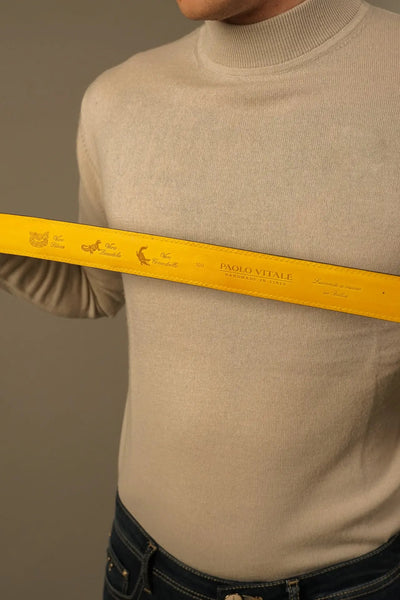 Paolo Vitale Bælte – Gult i Eksklusiv Python, Krokodille og Firben Paolo Vitale