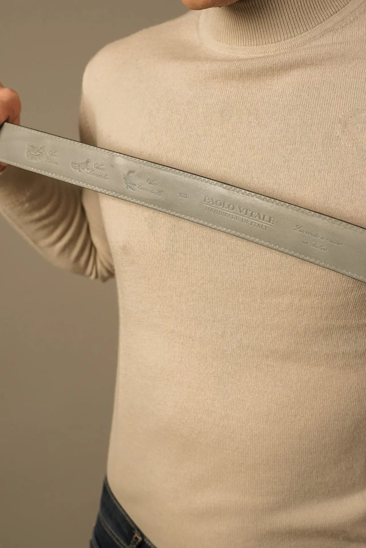 Paolo Vitale Bælte i Eksklusivt Skind Paolo Vitale