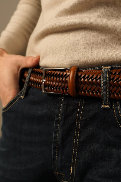 Paolo Vitale flettet bælte i kalveskind Paolo Vitale