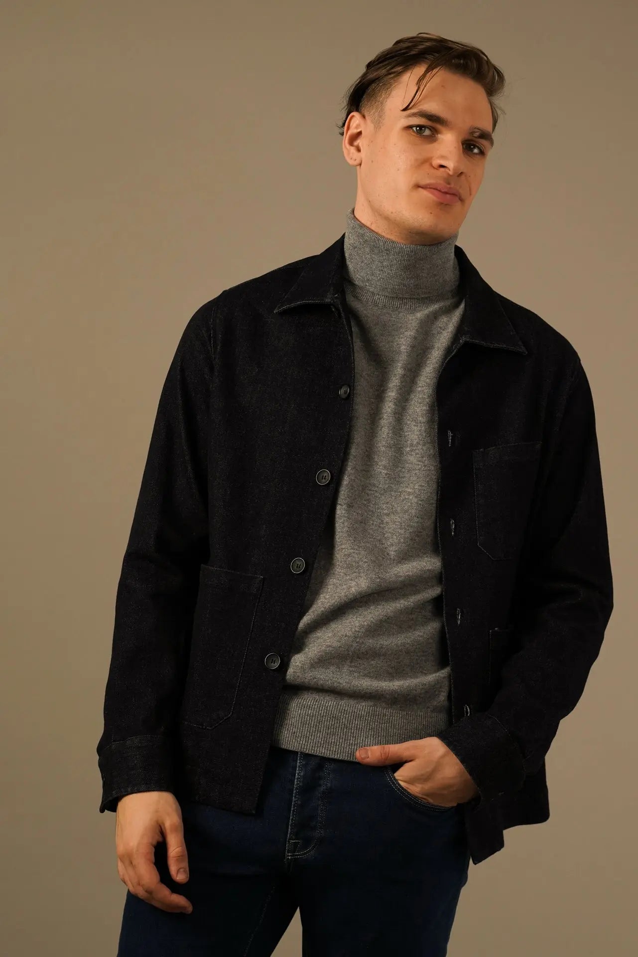 Tintoria Mattei Overshirt i Bomuld og Cashmere Tintoria Mattei 954