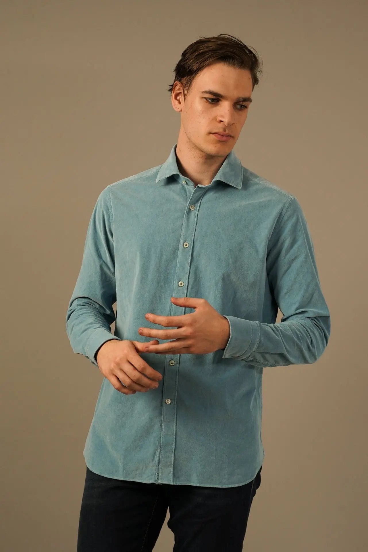 Tintoria Mattei Skjorte i Babyfløjl Tintoria Mattei 954