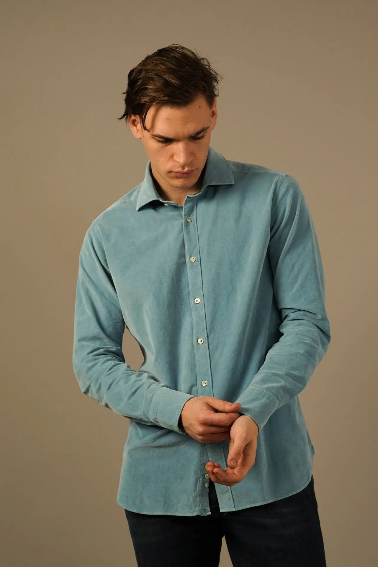 Tintoria Mattei Skjorte i Babyfløjl Tintoria Mattei 954