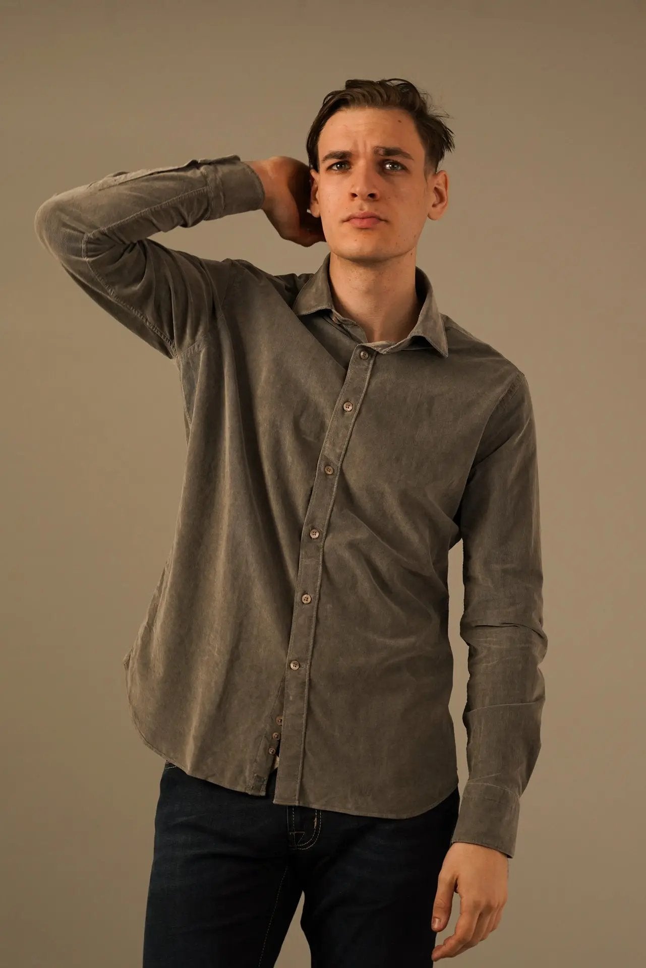 Tintoria Mattei Skjorte i Babyfløjl Tintoria Mattei 954