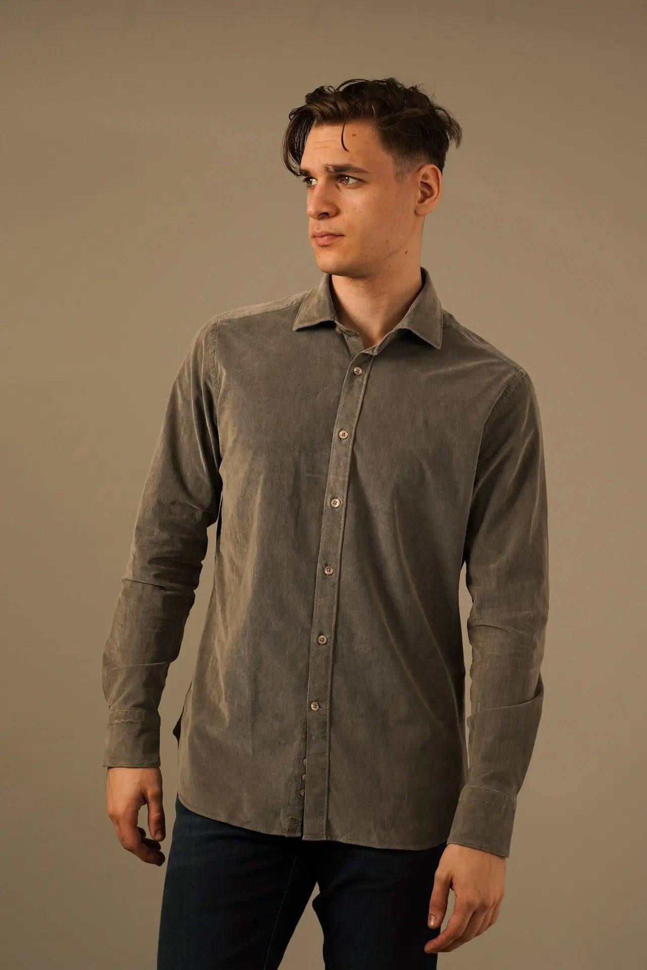 Tintoria Mattei Skjorte i Babyfløjl Tintoria Mattei 954