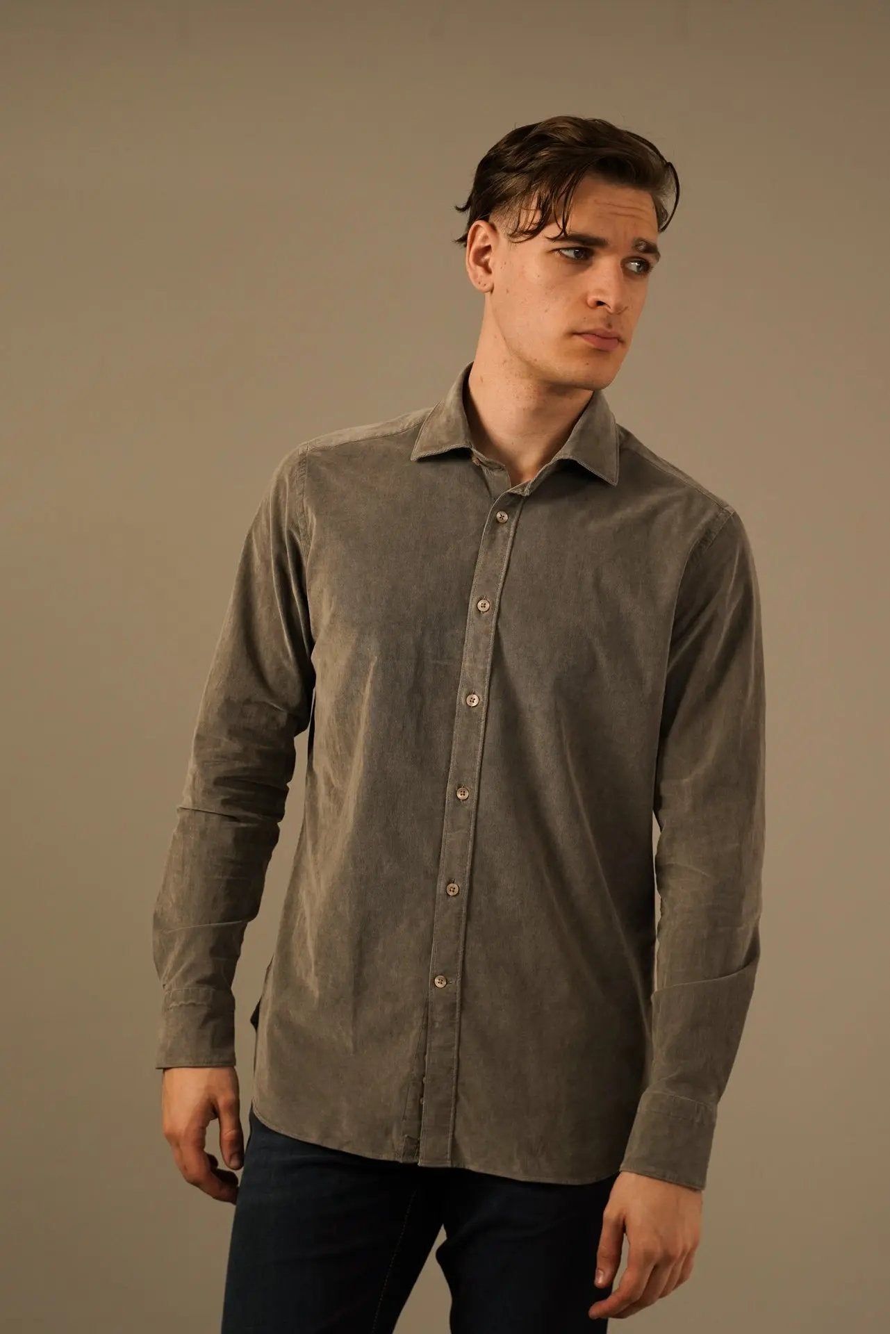 Tintoria Mattei Skjorte i Babyfløjl Tintoria Mattei 954