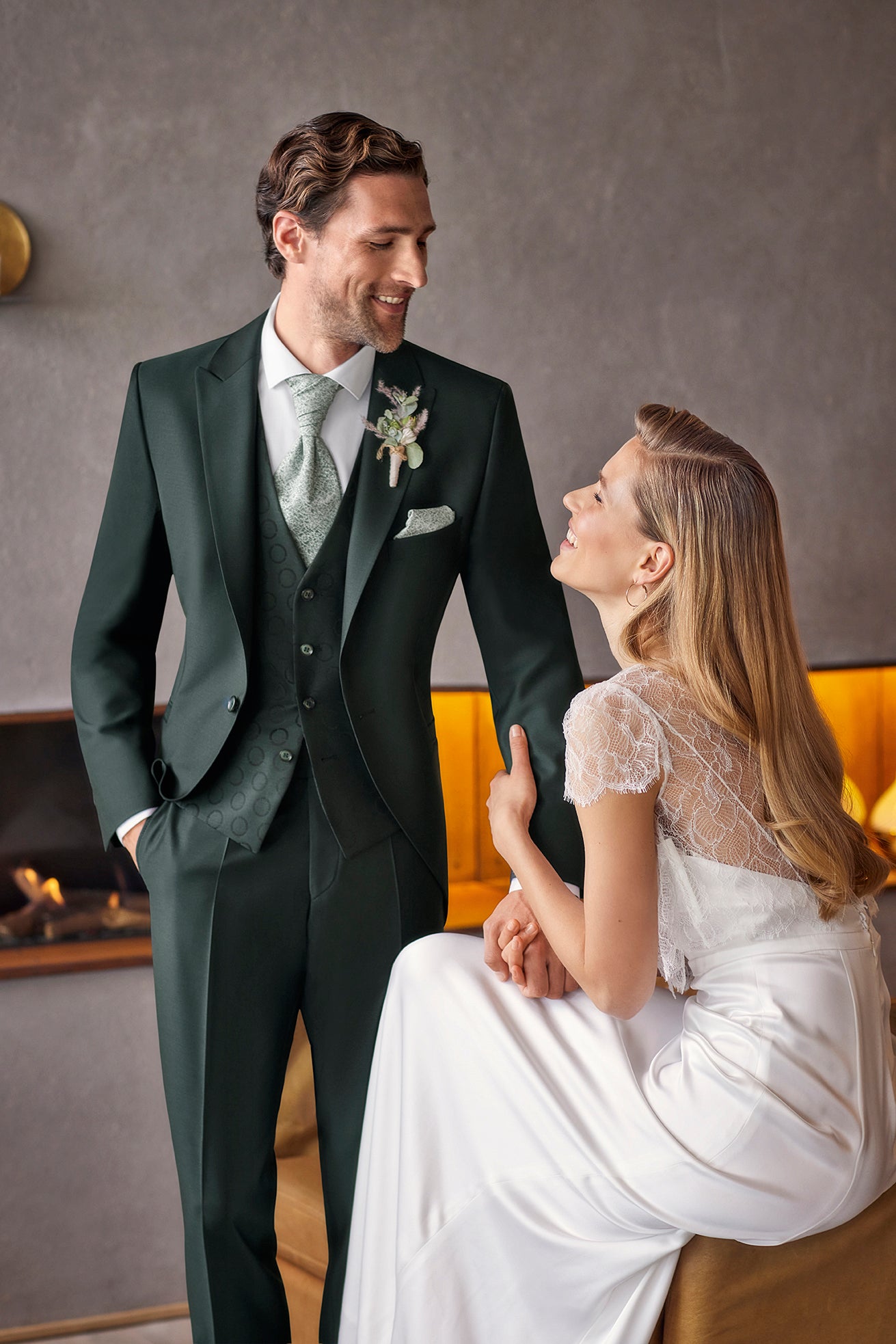 Wilvorst bryllupssæt i grønt - Et Moderne og Stilfuldt Valg