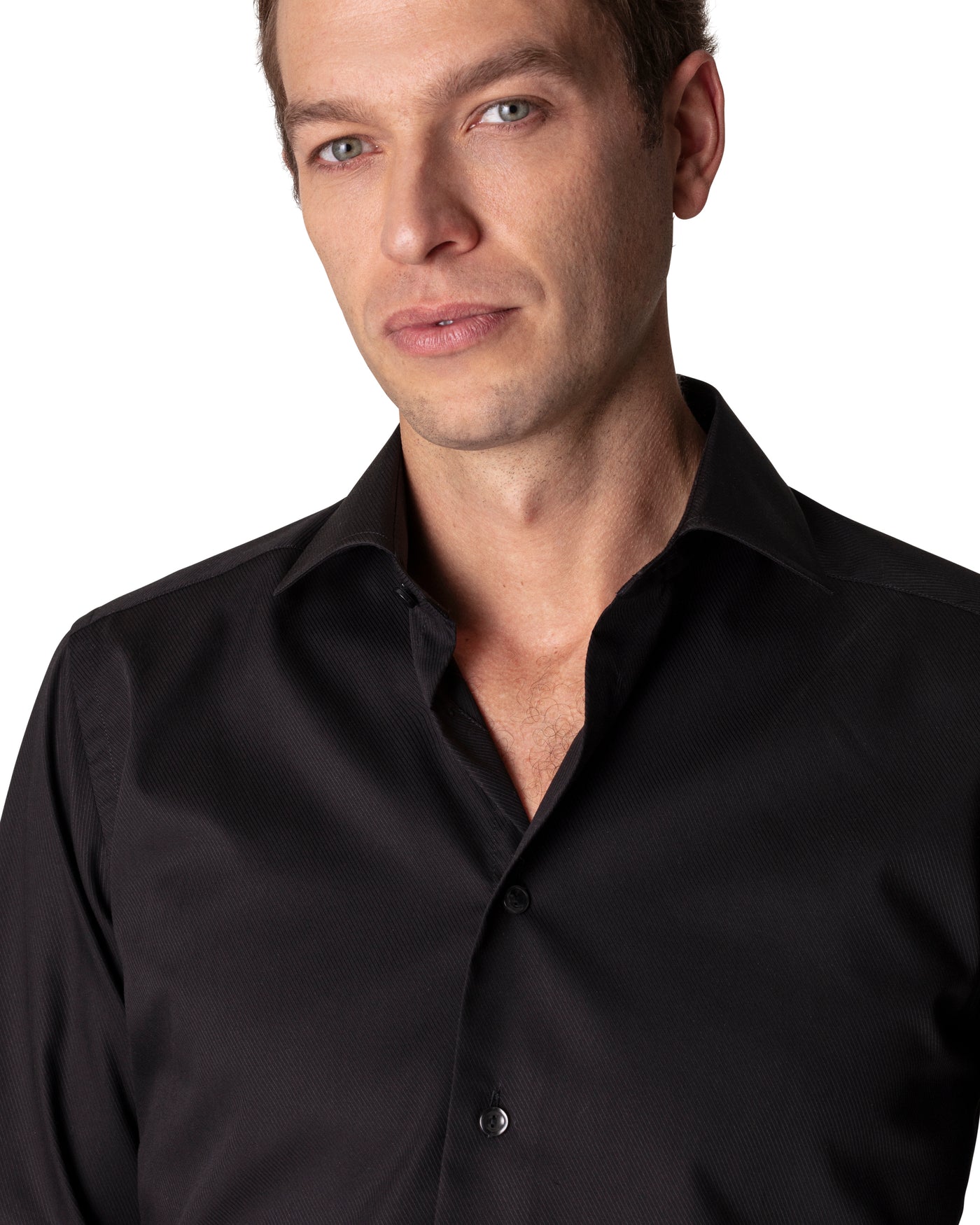 Eton skjorte i sort - Slimfit