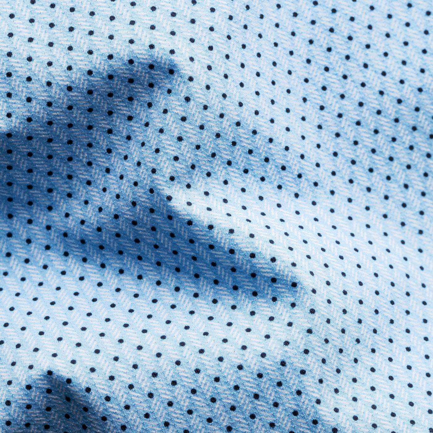 Eton skjorte lyseblå med blå prikker - slimfit