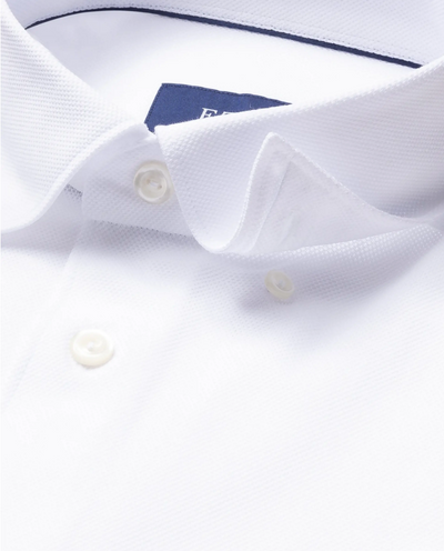 Eton jersey skjorte i hvid - slimfit