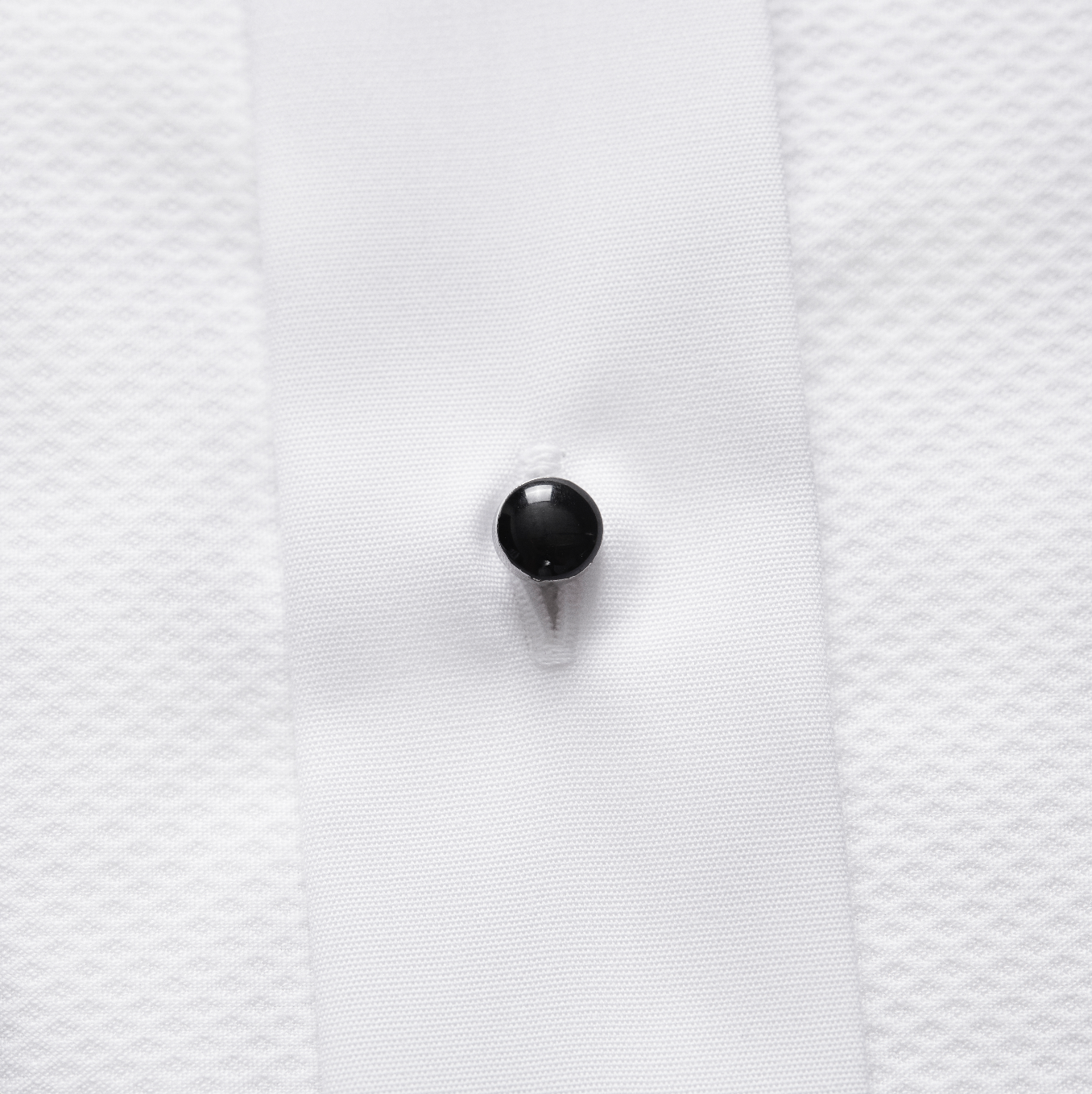 Eton skjorte i hvid med sorte knapper - slimfit