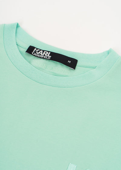Karl Lagerfeld T-shirten med crew neck i grøn farve